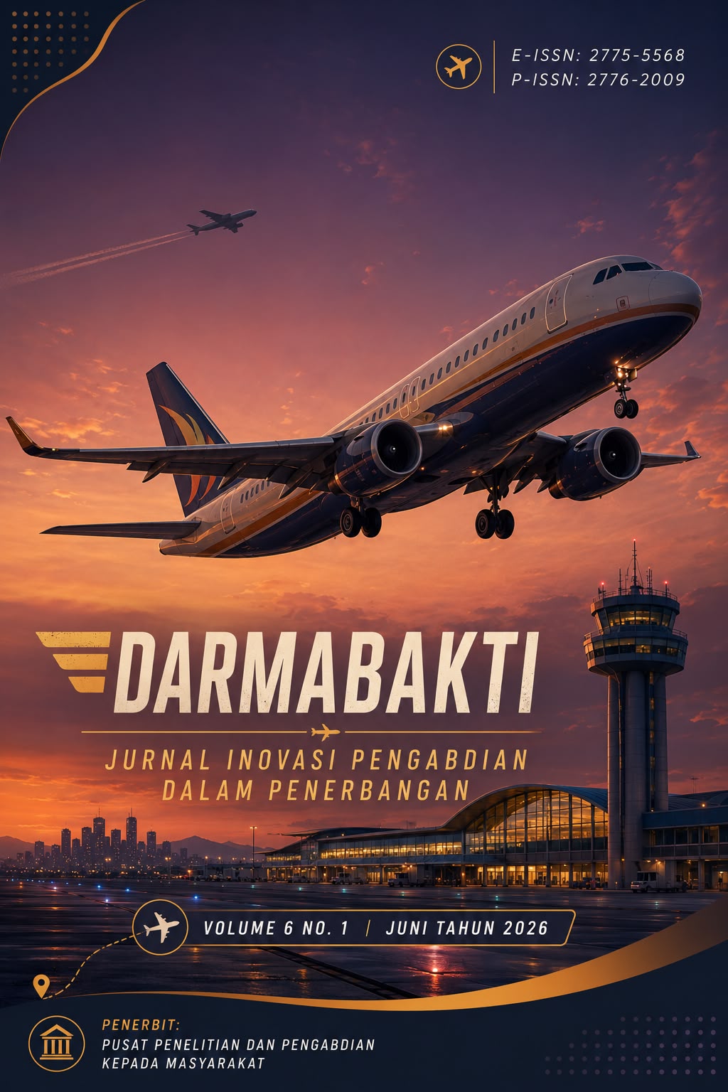 					View Vol. 6 No. 2 (2026): Darmabakti: Jurnal Inovasi Pengabdian dalam Penerbangan
				